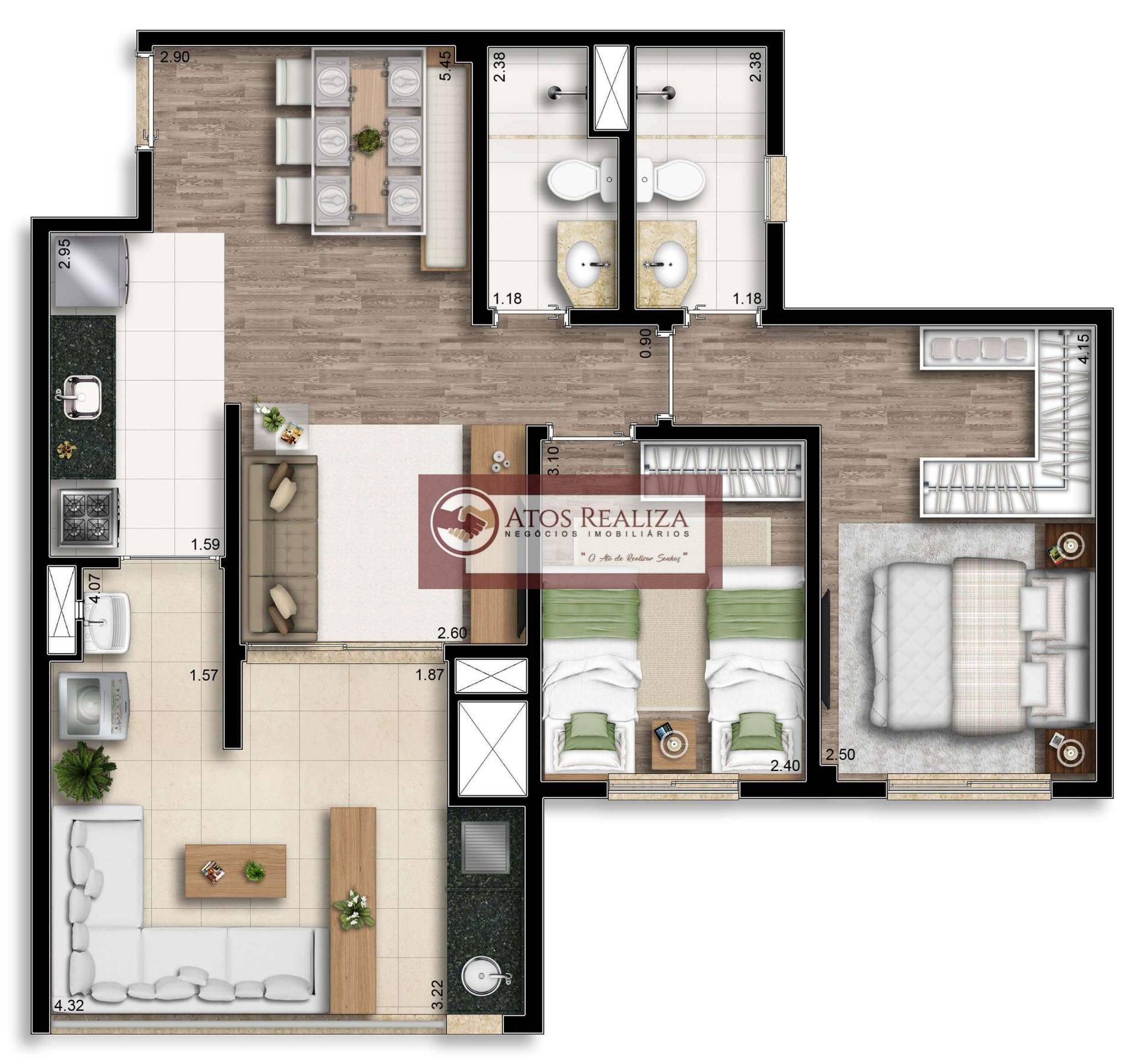 Apartamento à venda com 2 quartos, 1 suíte, 2 vagas e 75m² no Santo Amaro, São Paulo (SP) — foto 2 de 13