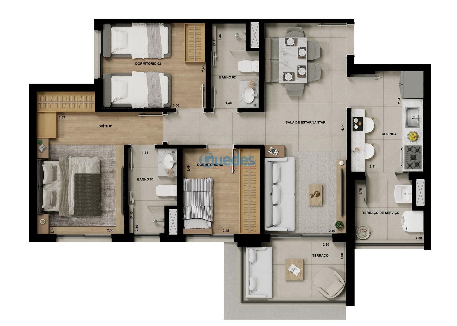 Apartamento à venda com 3 quartos, 1 suíte, 1 vaga e 59m² no Morumbi, São Paulo (SP) — foto 29 de 30