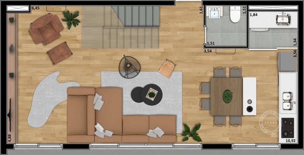 Planta 02 - 3 dorm 106 29m² - duplex inferior