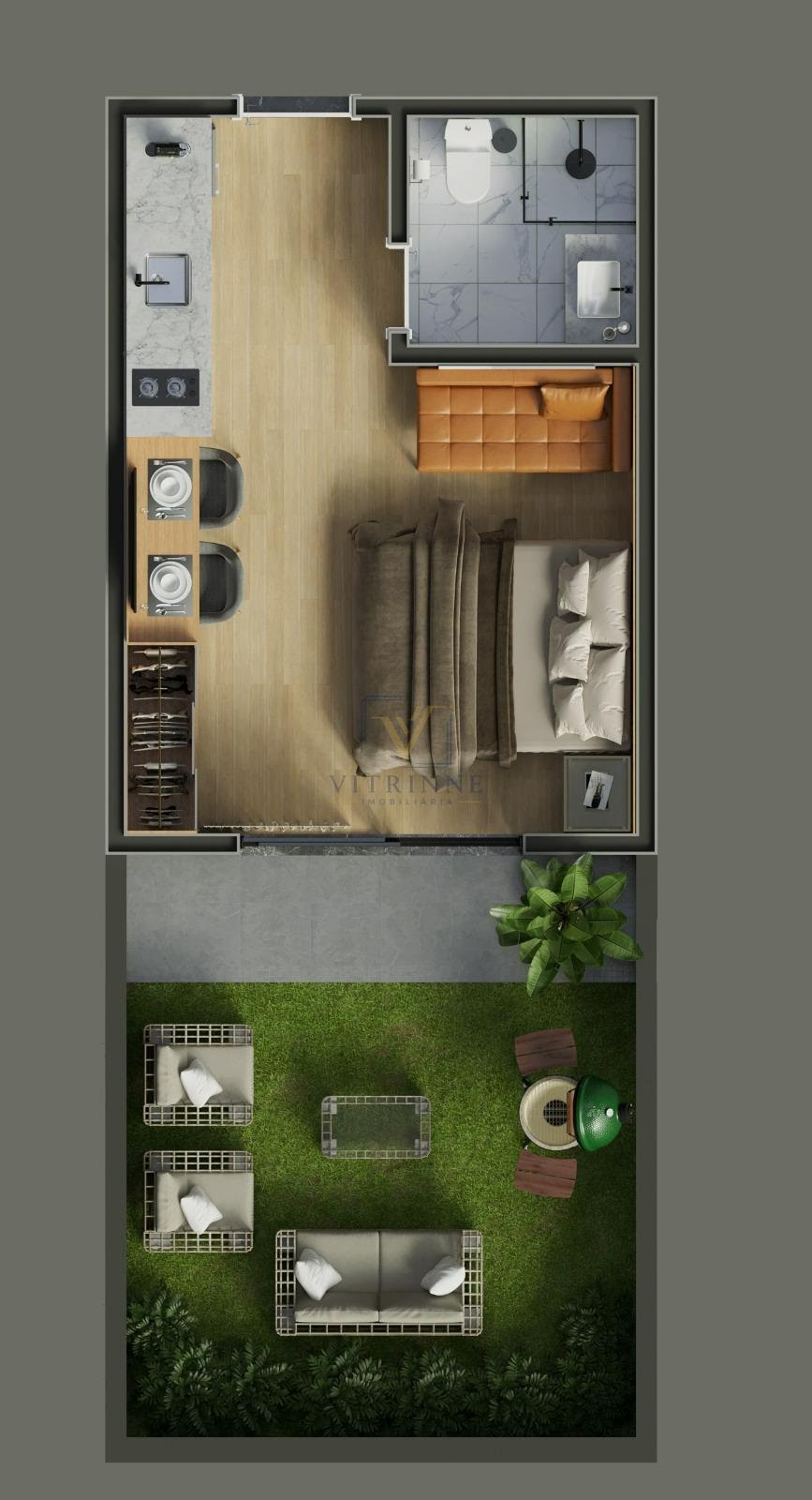 Apartamento à venda com 1 quarto, 1 banheiro e 20m² no Cristo Rei, Curitiba (PR) — foto 8 de 12