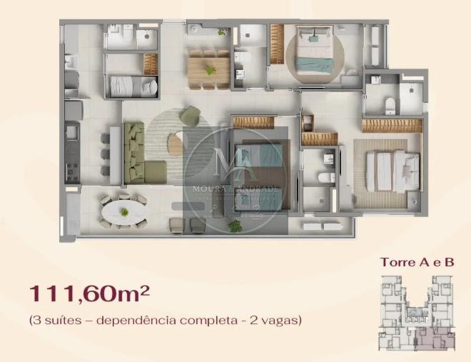 Apartamento à venda com 2 quartos, 2 suítes, 1 vaga e 64m² no Engenheiro Luciano Cavalcante, Fortaleza (CE) — foto 18 de 18
