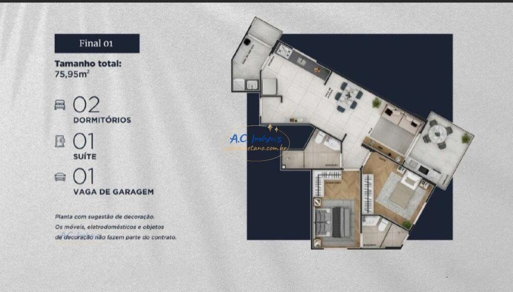 Apartamento à venda com 2 quartos, 1 suíte, 1 vaga e 76m² no Guilhermina, Praia Grande (SP) — foto 16 de 28
