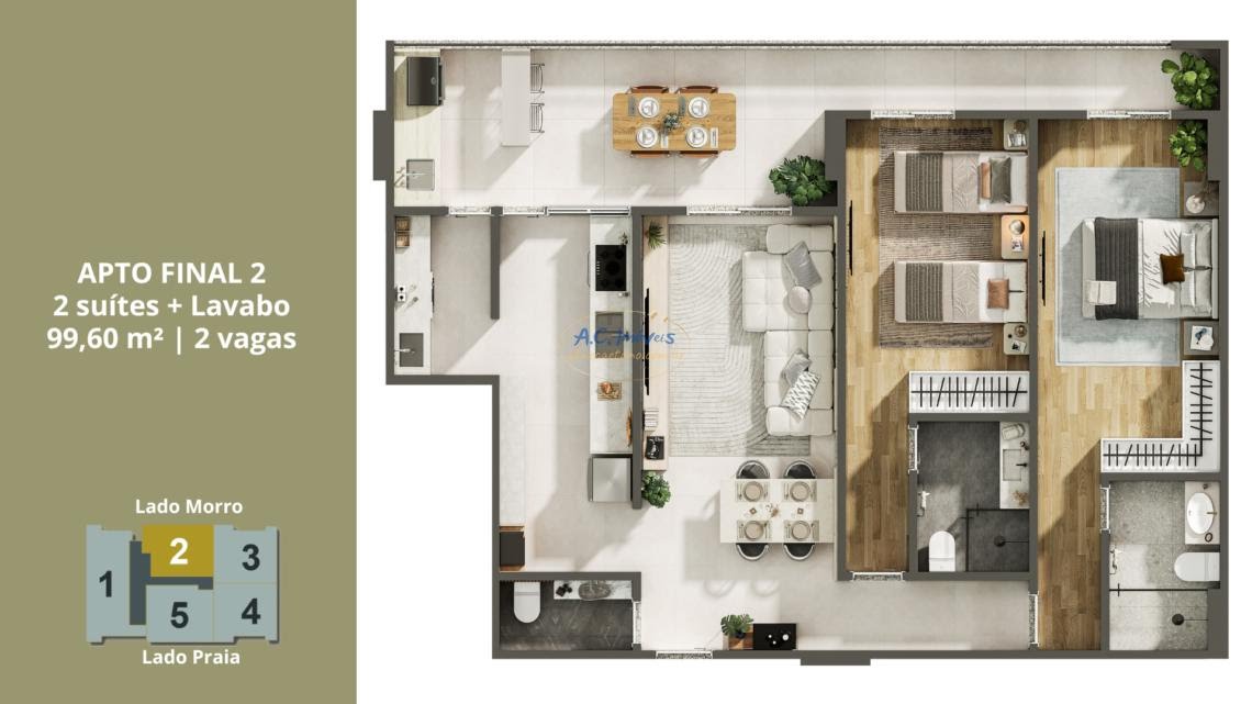 Apartamento à venda com 2 quartos, 2 suítes, 2 vagas e 100m² no Canto do Forte, Praia Grande (SP) — foto 4 de 28