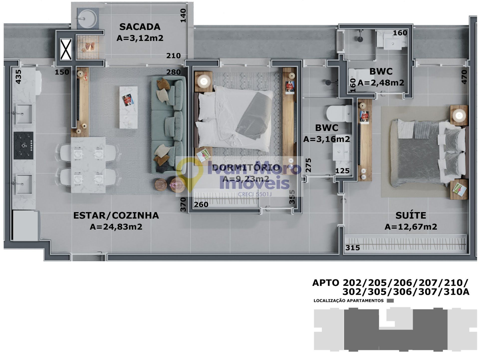 Apartamento à venda com 1 quarto, 1 suíte, 1 vaga e 53m² no Cachoeira do Bom Jesus, Florianópolis (SC) — foto 14 de 30