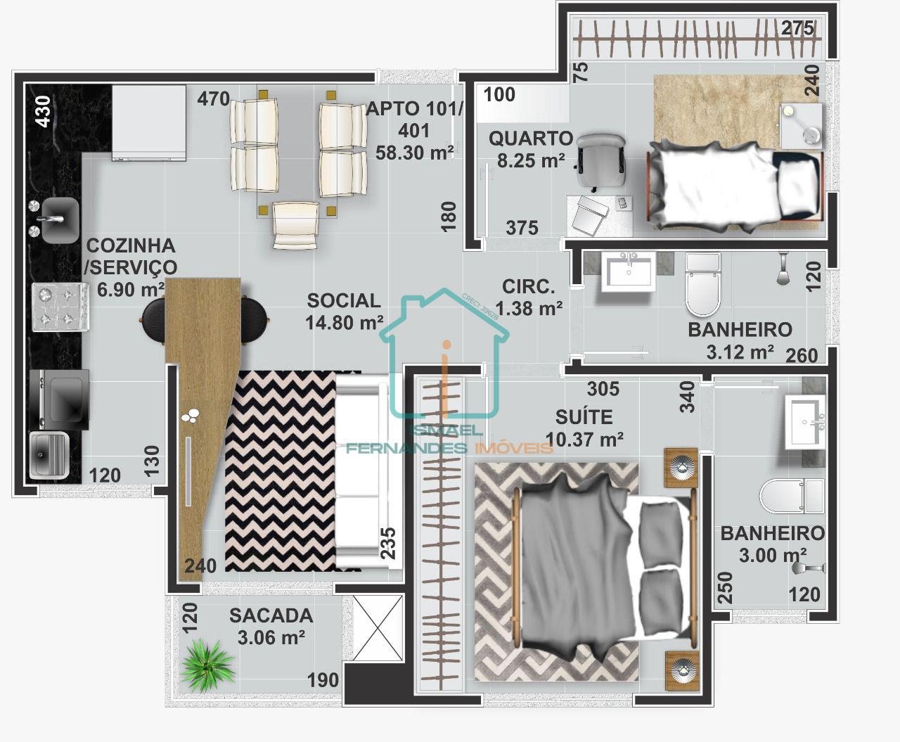 Apartamento, 2 quartos, 57 m² - Foto 8