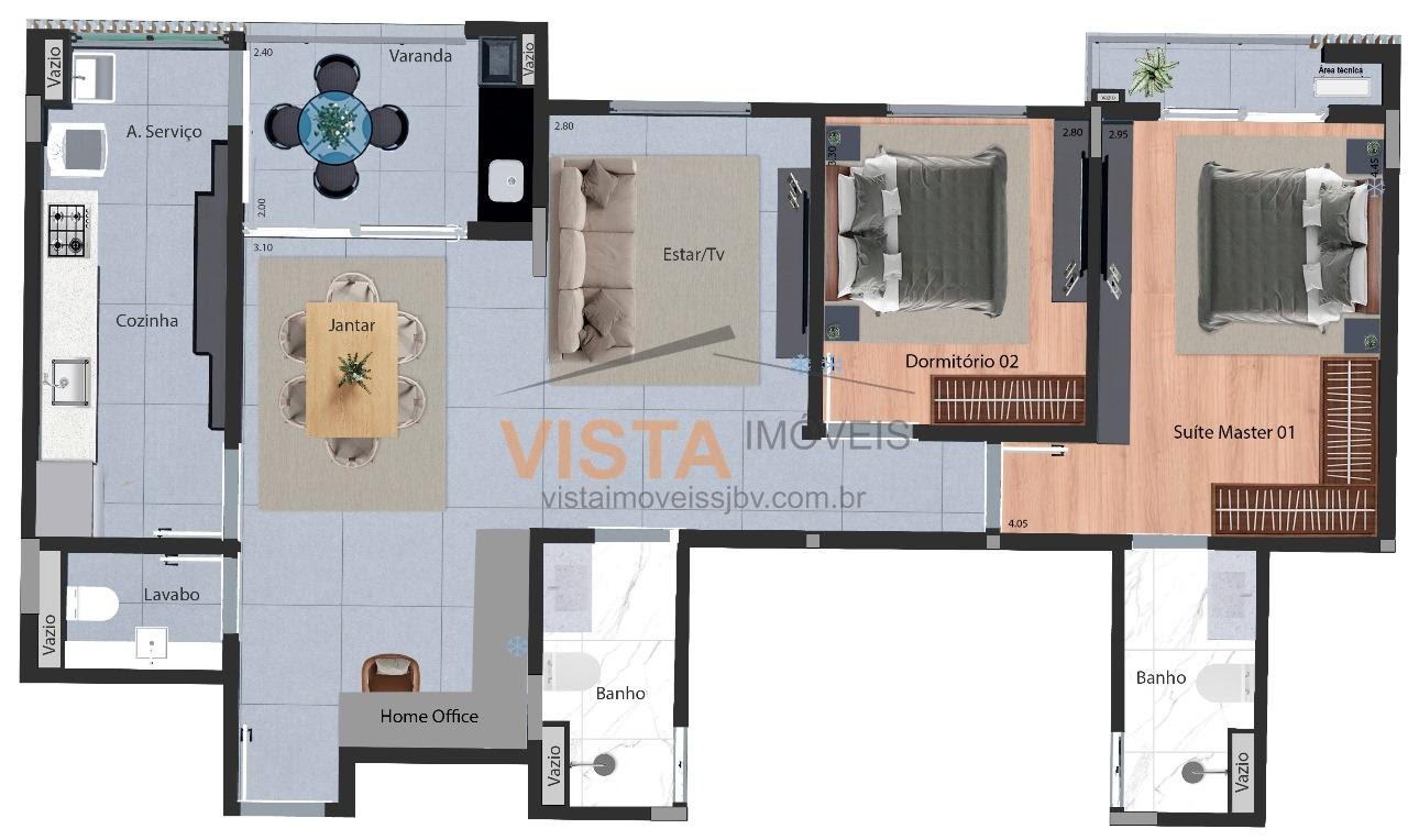 Apartamento à venda com 3 quartos, 1 suíte, 2 vagas e 101m² no Centro, São João da Boa Vista (SP) — foto 17 de 20
