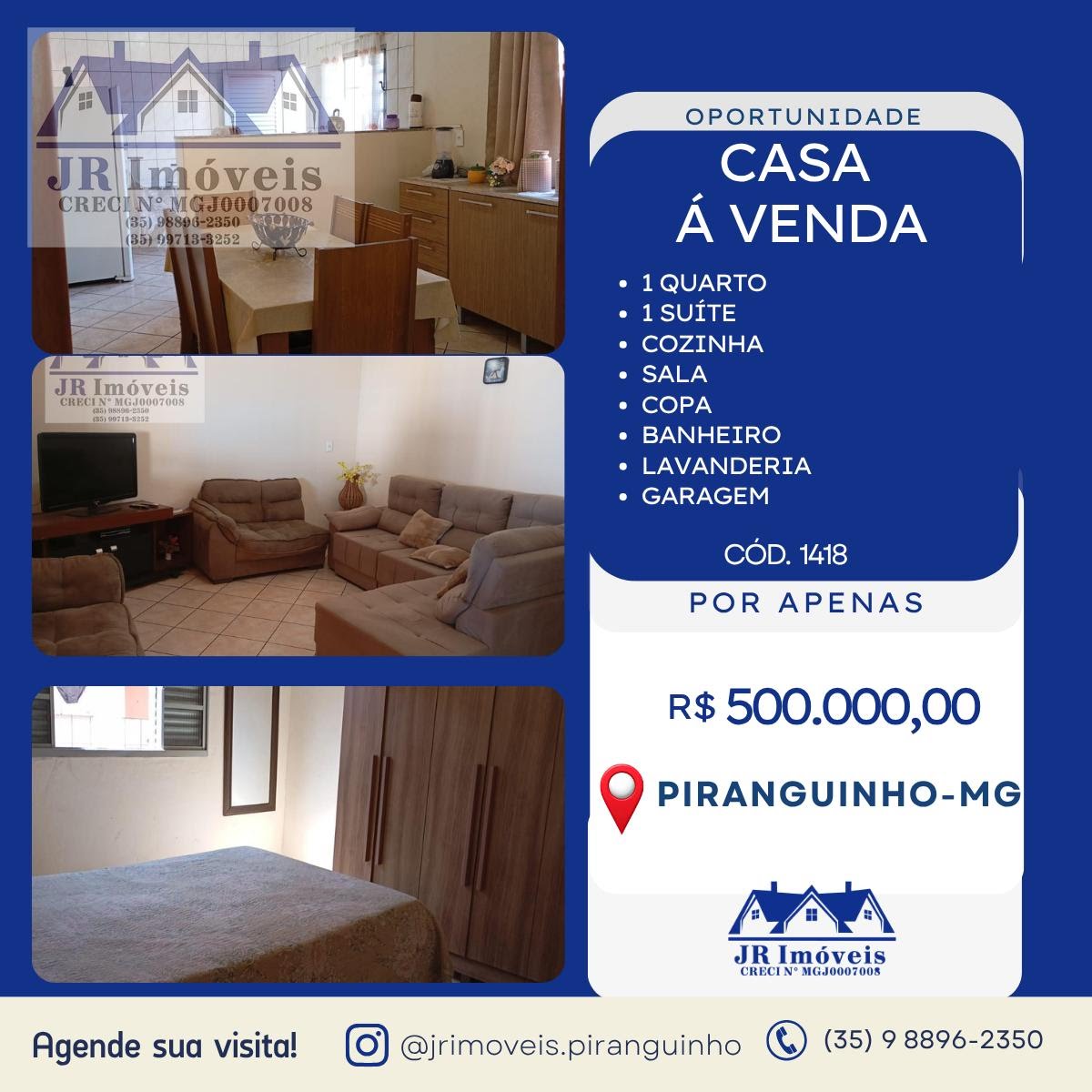 Casa à venda com 2 quartos, 1 vaga e 191m² no São Pedro, Piranguinho — foto principal