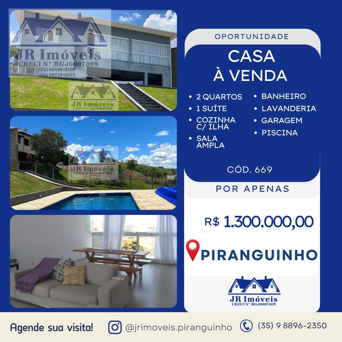 Casa à venda com 2 quartos, 2 banheiros, 7 vagas e 1048m² no Carneiros, Piranguinho — foto principal