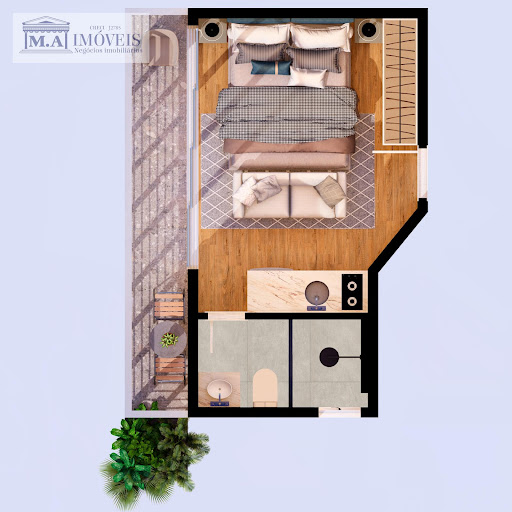 Studio em Água Verde - Curitiba, PR