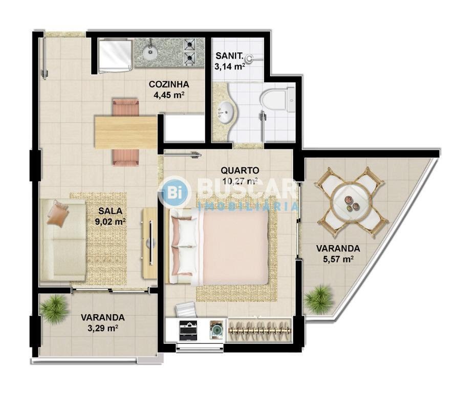 Apartamento à venda com 1 quarto, 1 banheiro, 1 vaga e 35m² no Centro, Feira de Santana (BA) — foto 5 de 13