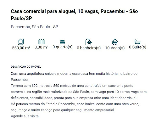 Casa Comercial em Pacaembu  -  São Paulo