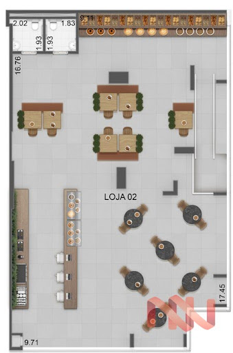 Planta 02 - 265m² - loja