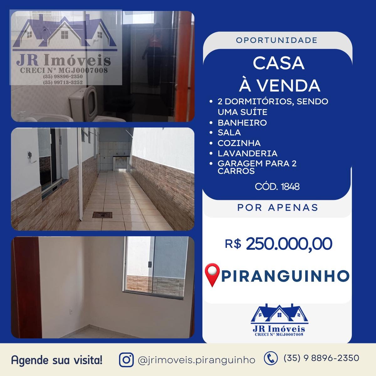 Casa à venda com 1 quarto, 1 banheiro, 2 vagas e 123m² no Santa Barbara, Piranguinho — foto principal