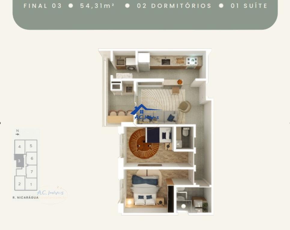 Apartamento à venda com 2 quartos, 1 suíte, 1 vaga e 55m² no Guilhermina, Praia Grande (SP) — foto 14 de 14