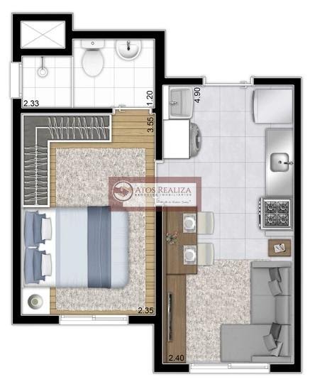 Apartamento à venda com 1 quarto, 1 suíte e 27m² no Jardim Cidalia, São Paulo (SP) — foto 6 de 14