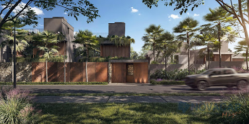 Casa em condomínio em arquitetura biofílica, trazendo a qualidade de vida para a vida na cidade.