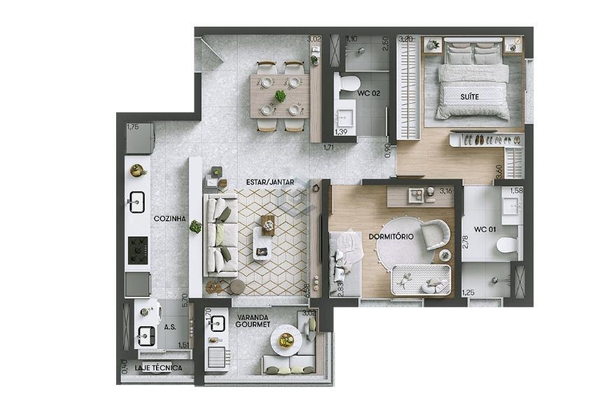 Apartamento à venda com 2 quartos, 1 suíte, 2 vagas e 78m² no Jardim Portal da Colina, Sorocaba (SP) — foto 9 de 30