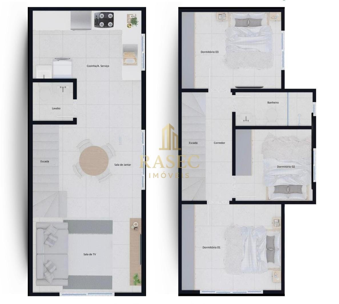 Casa à venda com 3 quartos, 1 banheiro, 2 vagas e 84m² no Águas Claras, Brusque (SC) — foto 5 de 5