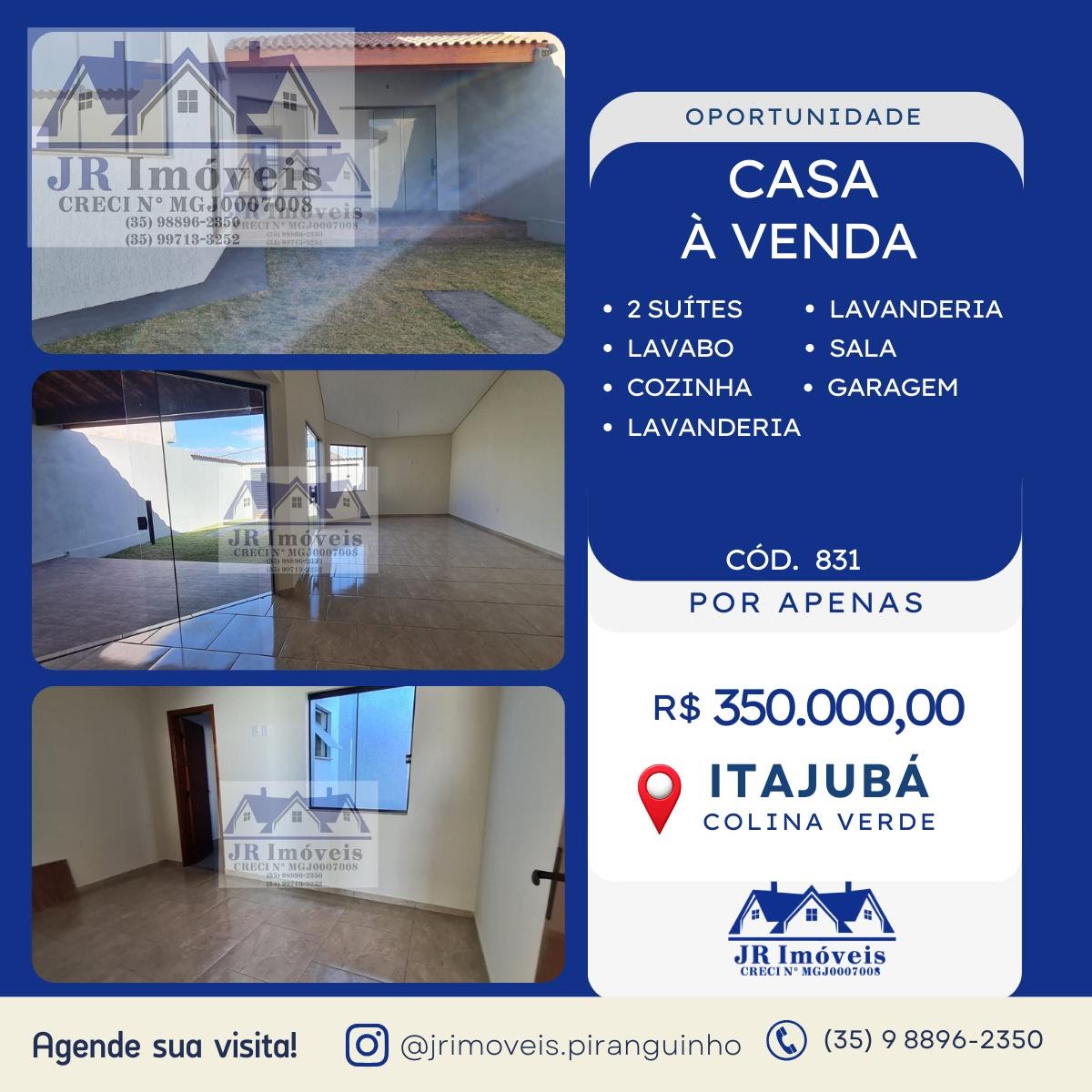 Casa à venda com 2 banheiros, 4 vagas e 200m² no Açude, Colina Verde, Itajubá — foto principal