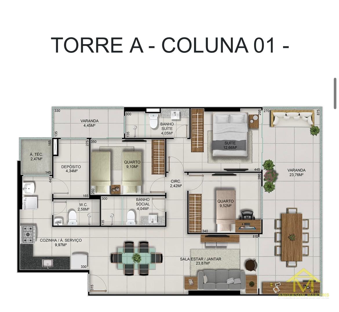 Apartamento à venda com 3 quartos, 3 banheiros, 2 vagas e 122m² no Itapuã, Vila Velha (ES) — foto 9 de 14
