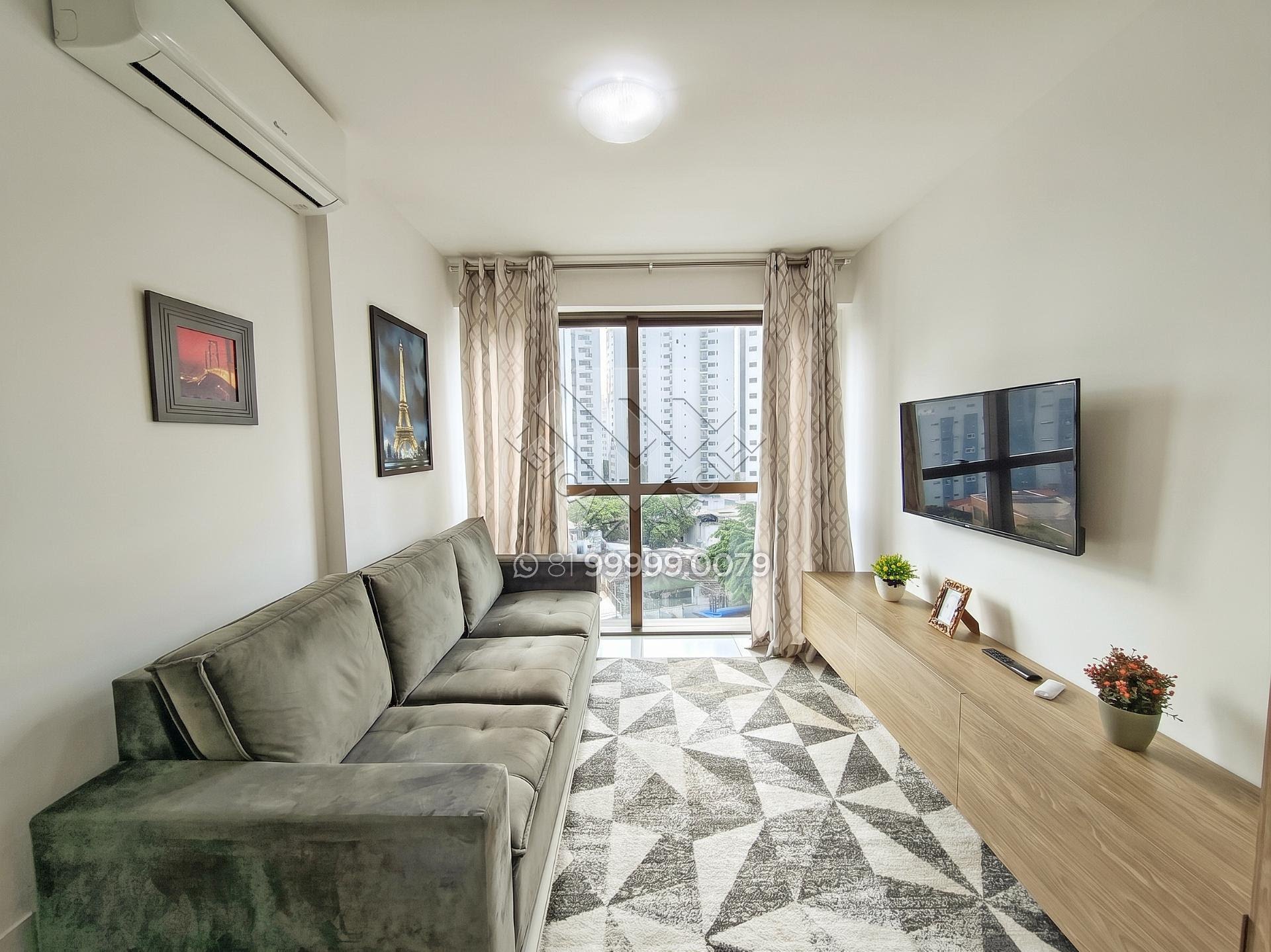 Compre Apartamento flat a venda mobiliado no Rosarinho com 1 quarto, 33m², porcelanato, vaga coberta e lazer completo. Agende com Leicam Maciel!