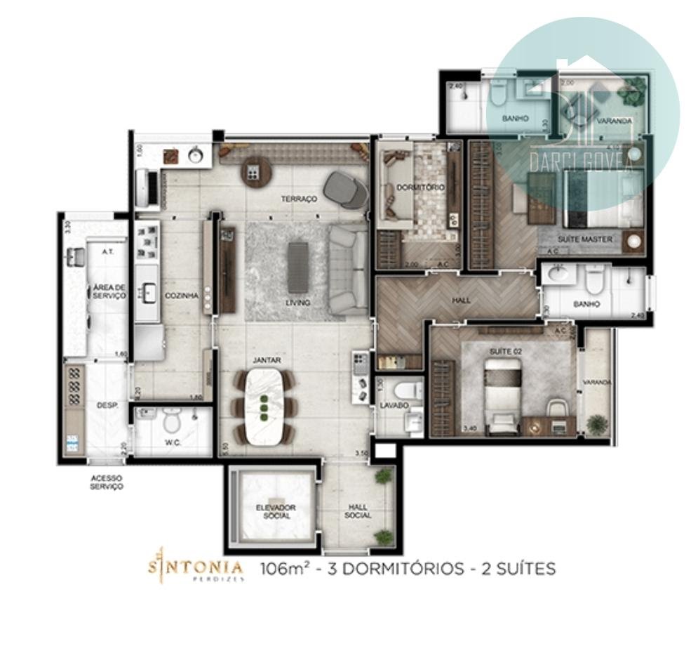 Apartamento à venda com 3 quartos, 2 suítes, 1 vaga e 106m² no Perdizes, São Paulo (SP) — foto 26 de 26