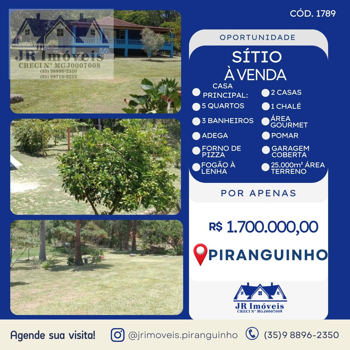 Rural à venda com 25000m² de terreno no Açude, Piranguinho — foto principal