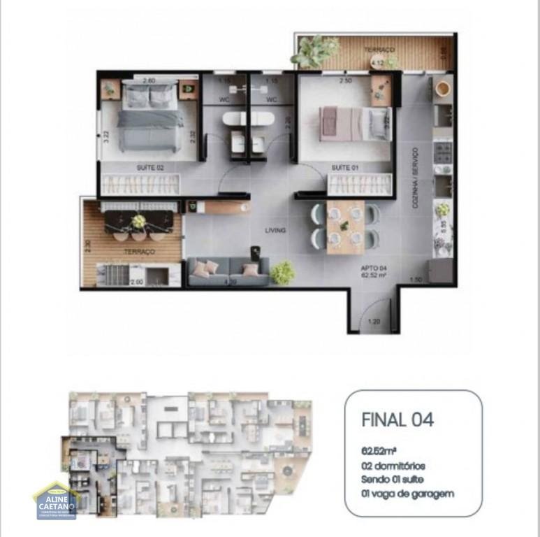 Apartamento à venda com 3 quartos, 1 suíte, 2 vagas e 108m² no Solemar, Praia Grande (SP) — foto 16 de 19