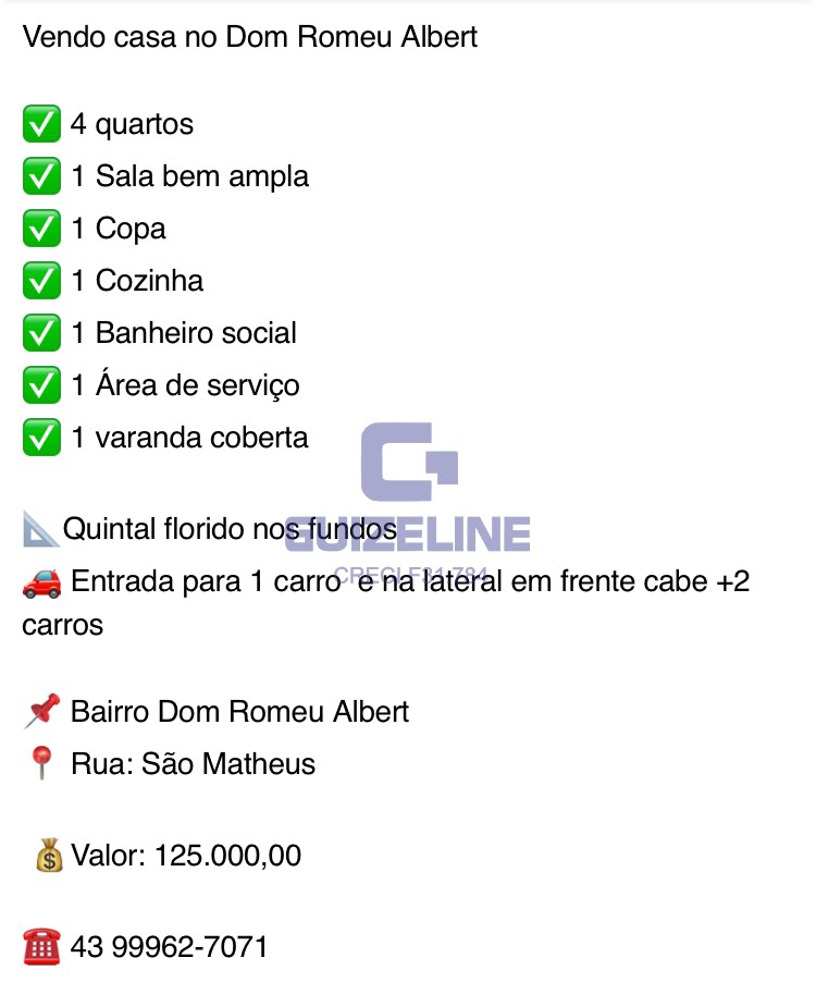 Casa à venda com 4 quartos, 1 banheiro e 100m² no Nucleo Habitacional Dom Romeu Alberti, Apucarana (PR) — foto 14 de 15
