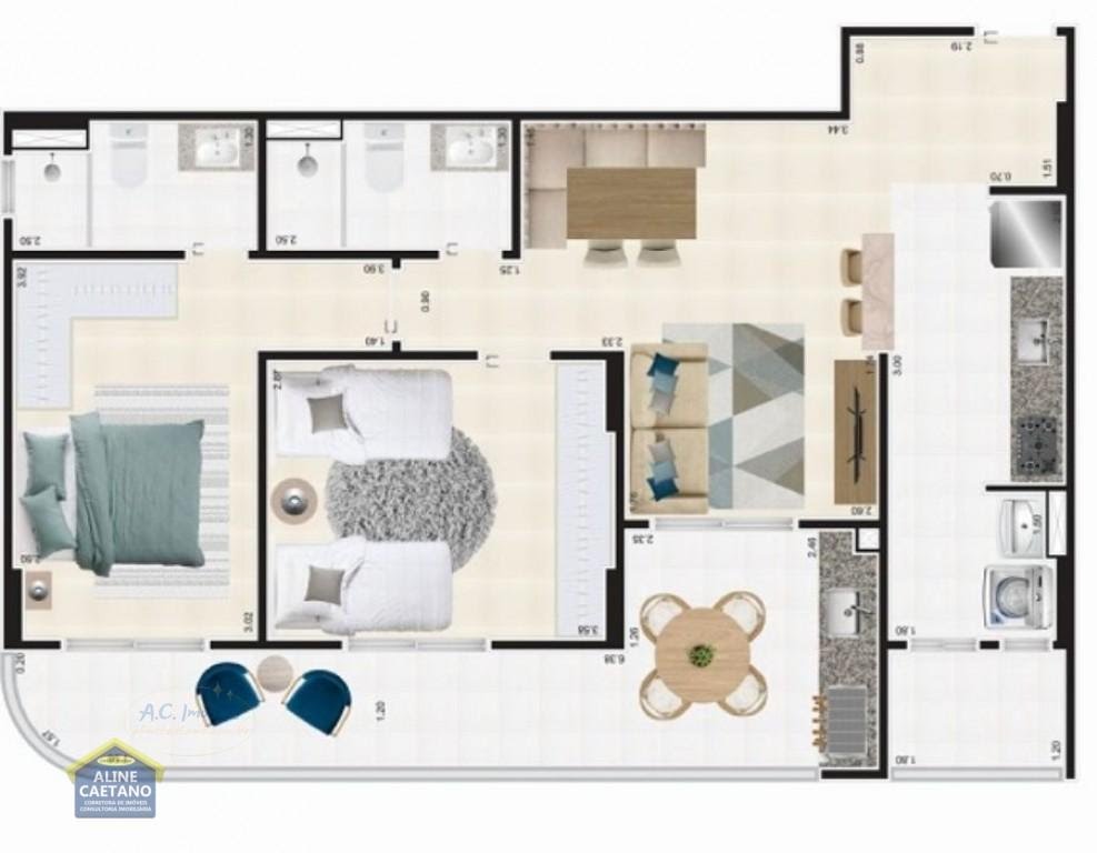 Apartamento à venda com 2 quartos, 1 suíte, 1 vaga e 81m² no Cidade Ocian, Praia Grande (SP) — foto 10 de 29