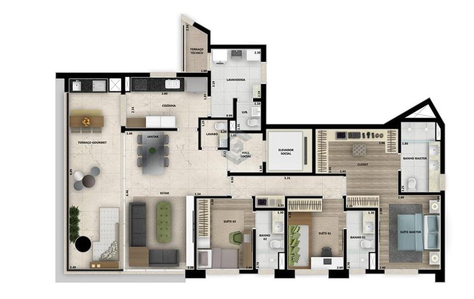 Apartamento à venda com 3 quartos, 3 suítes, 2 vagas e 151m² no Jardim Faculdade, Sorocaba (SP) — foto 18 de 30