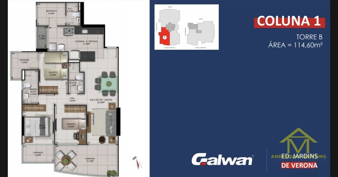 Apartamento à venda com 3 quartos, 2 banheiros, 2 vagas e 121m² no Itapuã, Vila Velha (ES) — foto 20 de 20