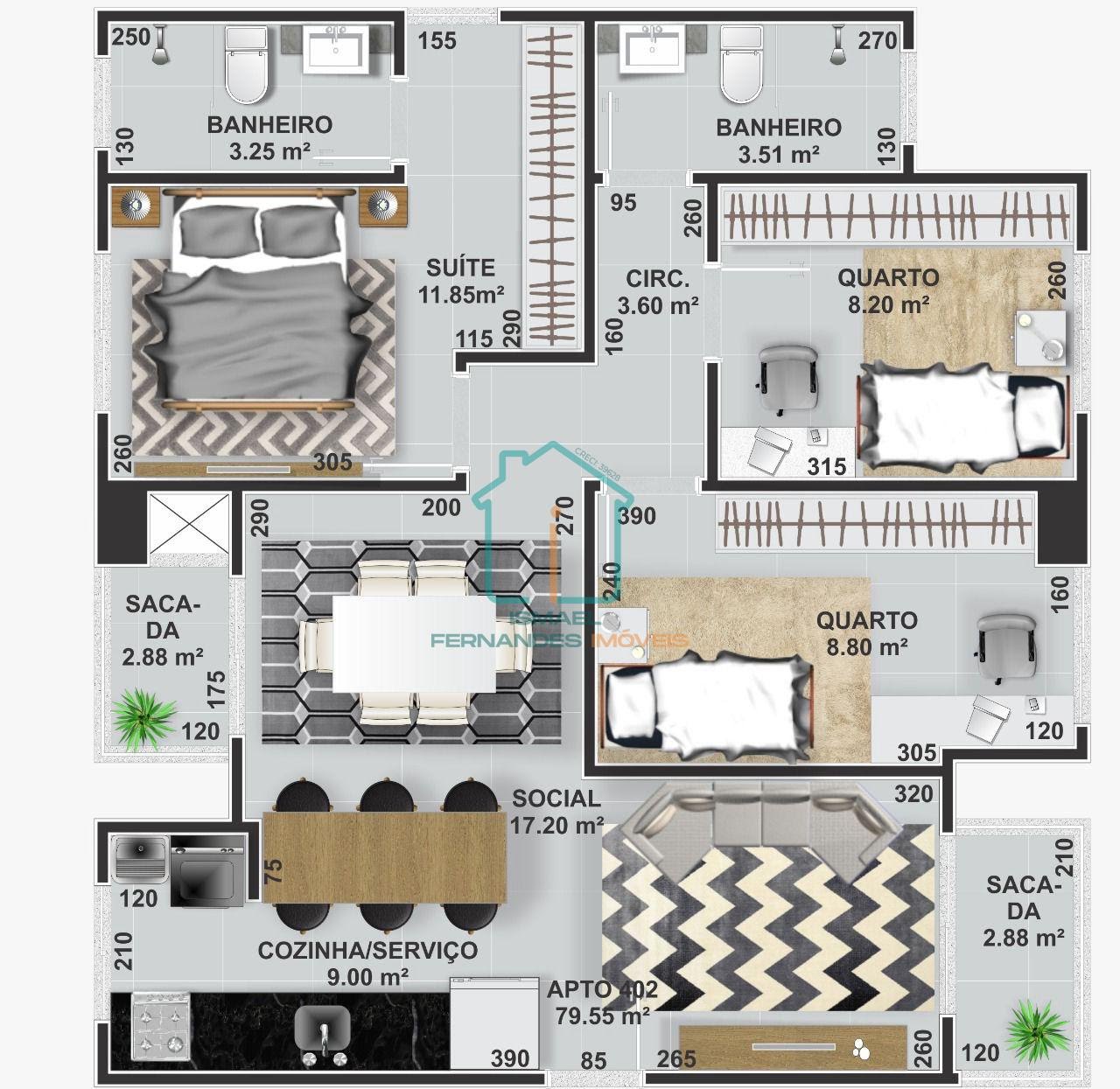 Apartamento, 2 quartos, 57 m² - Foto 9