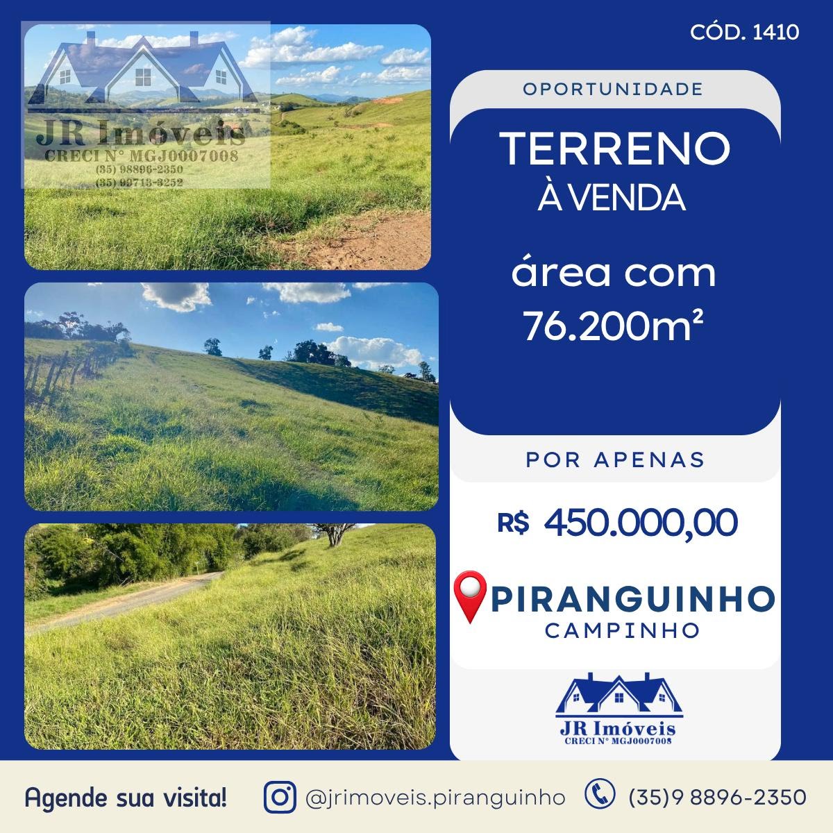 Terreno à venda com 76200m² de terreno no Campinho, Piranguinho — foto principal