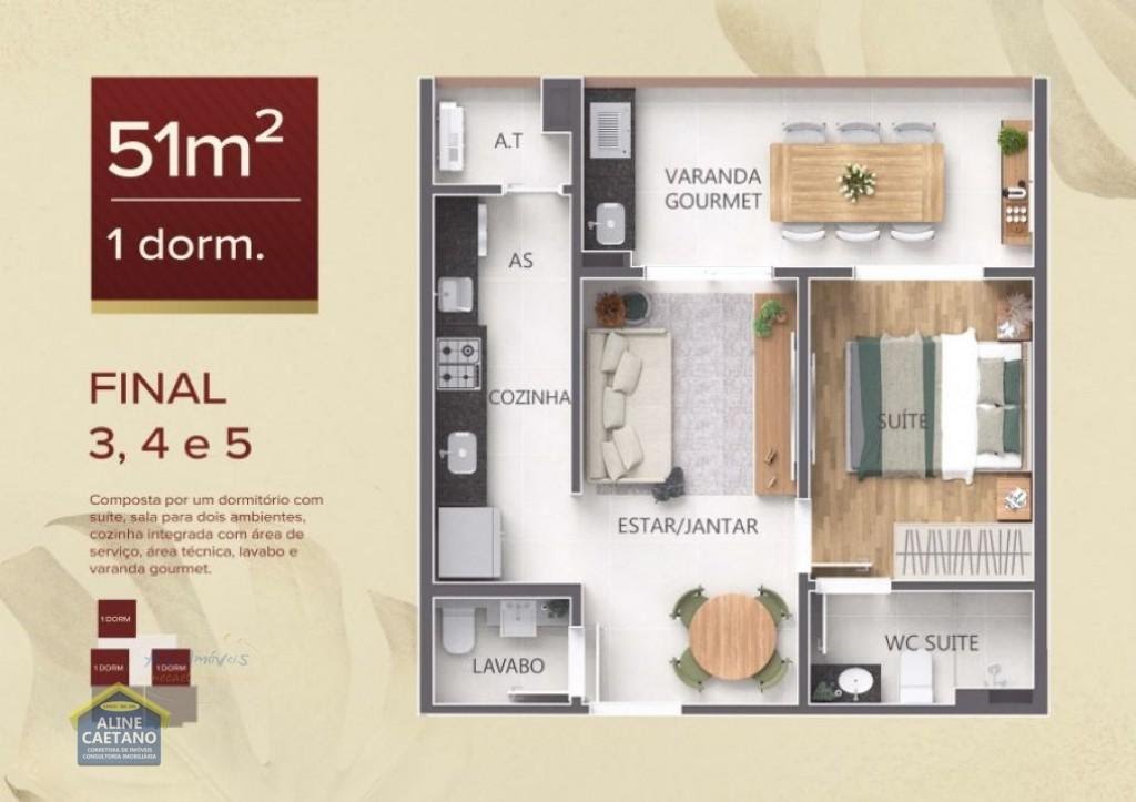 Apartamento à venda com 2 quartos, 2 suítes, 1 vaga e 75m² no Vila Caiçara, Praia Grande (SP) — foto 7 de 16