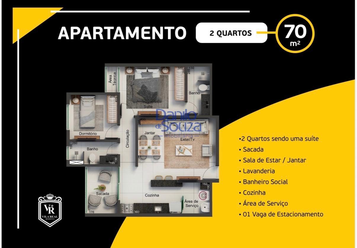 Apartamento à venda com 2 quartos, 1 suíte, 1 vaga e 70m² no Vila Silveria, Araxá (MG) — foto 4 de 6