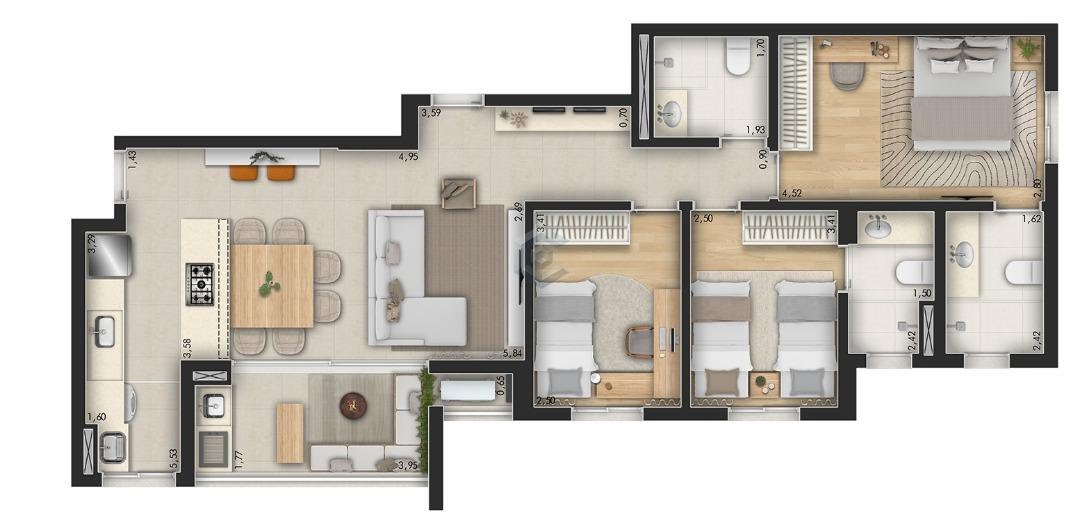 99m²