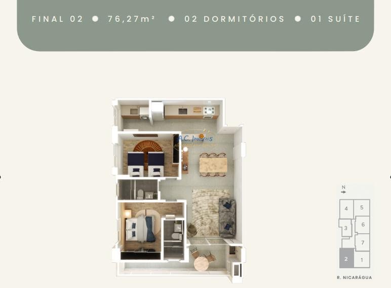 Apartamento à venda com 2 quartos, 1 suíte, 1 vaga e 56m² no Guilhermina, Praia Grande (SP) — foto 17 de 28