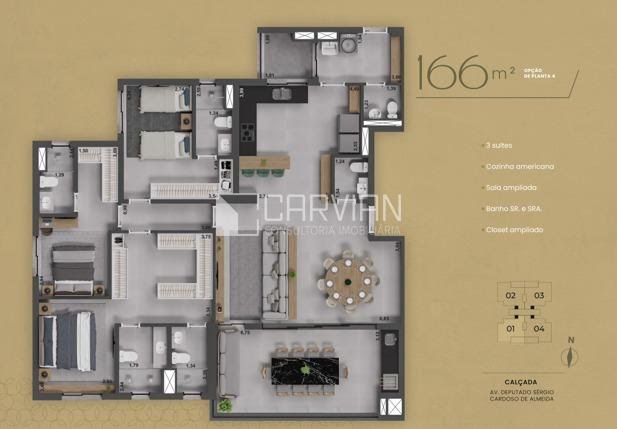 Apartamento à venda com 3 quartos, 3 suítes, 2 vagas e 166m² no Jardim Olhos D Agua, Ribeirão Preto (SP) — foto 19 de 22