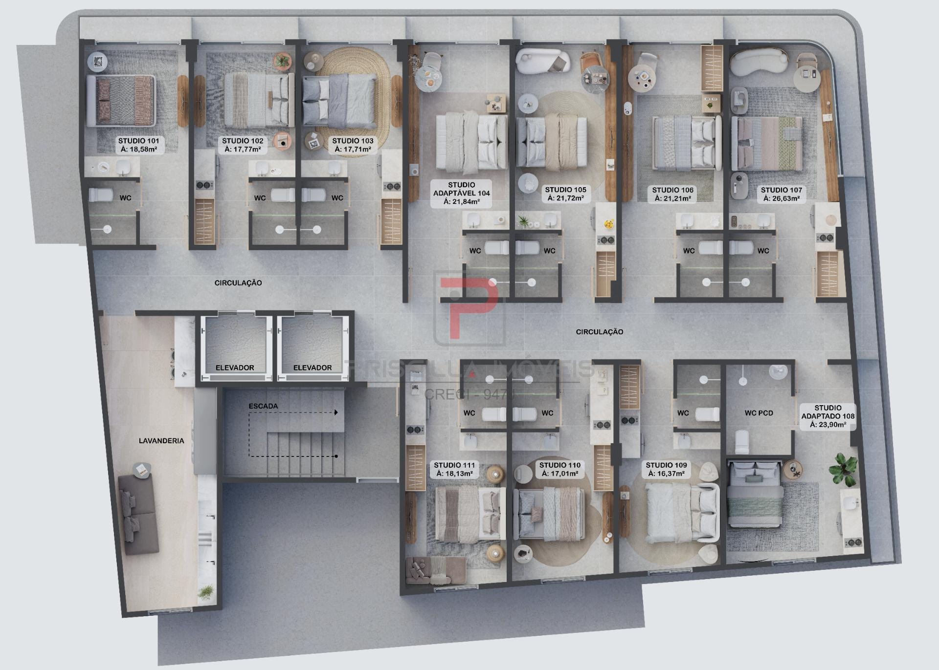 Apartamento à venda com 1 quarto, 1 banheiro e 13m² no Cabo Branco, João Pessoa (PB) — foto 16 de 16