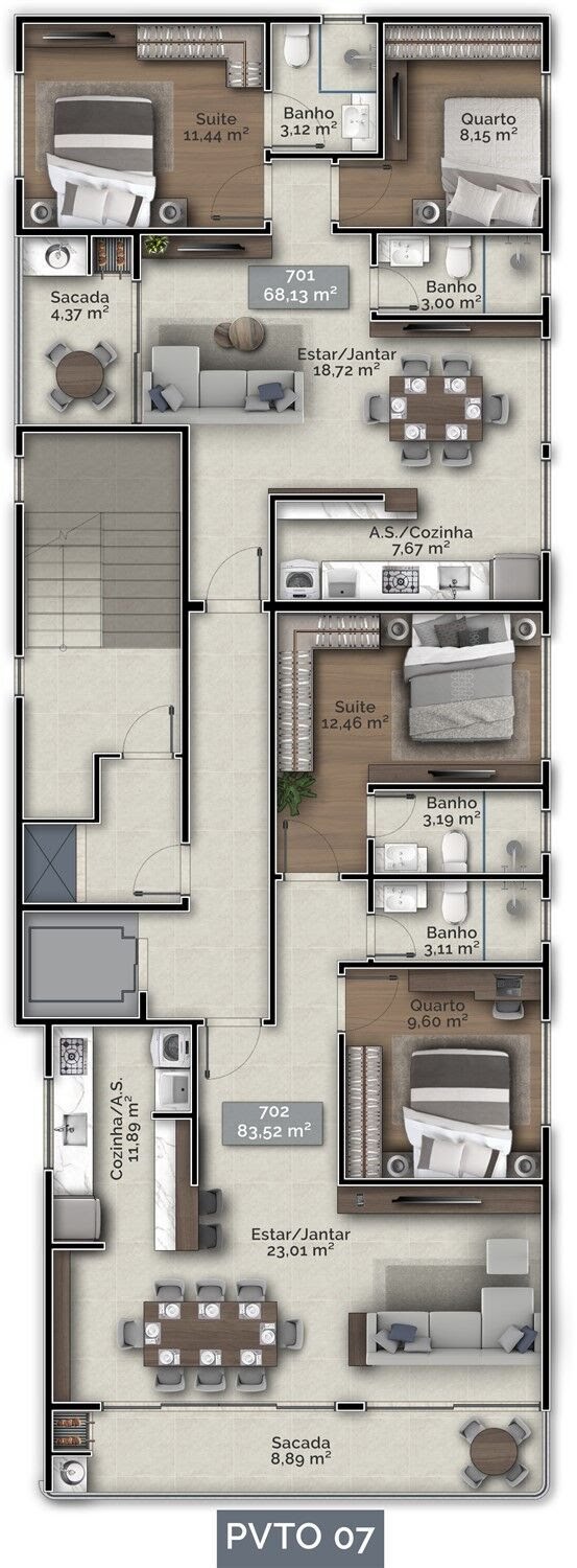 Apartamento à venda com 3 quartos, 1 suíte, 1 vaga e 86m² no Pedra Branca, Palhoça (SC) — foto 17 de 29