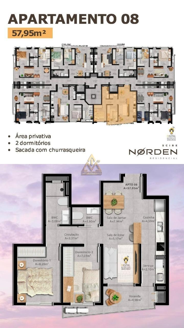 Apartamento à venda com 2 quartos, 1 banheiro, 1 vaga e 57m² no Itoupava Norte, Blumenau (SC) — foto 5 de 10