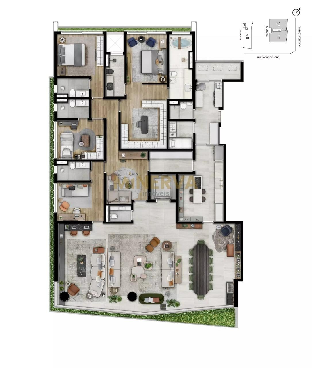 Apartamento à venda com 4 quartos, 4 suítes, 4 vagas e 322m² no Jardins, São Paulo (SP) — foto 4 de 18