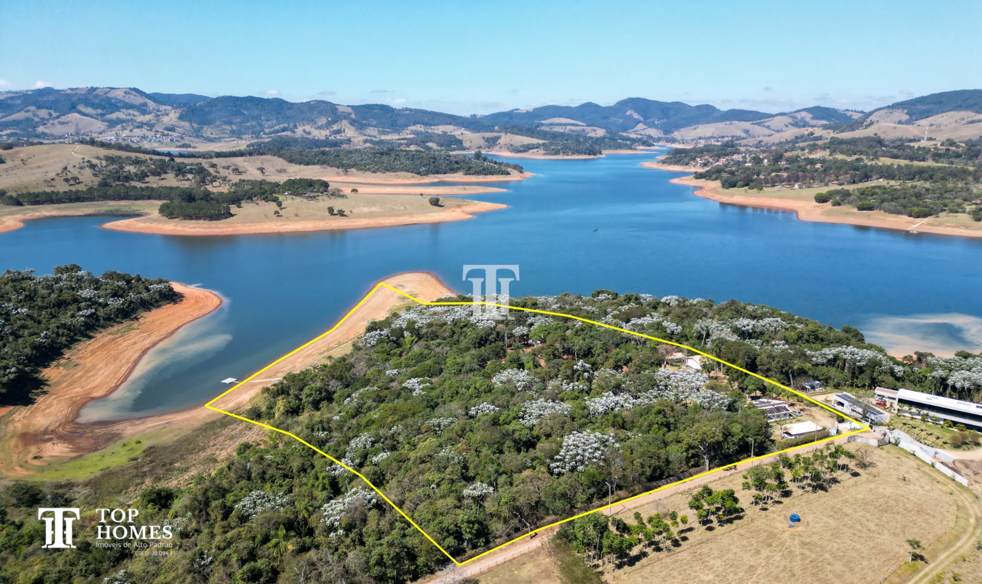 Sítio, chácara, rural à venda de frente com a represa em Joanópolis, Bragança Pta, Piracaia, Represa do Rio Jaguarí