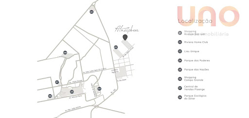 Mapa da localização do Loteamento Boutique Atmosphere