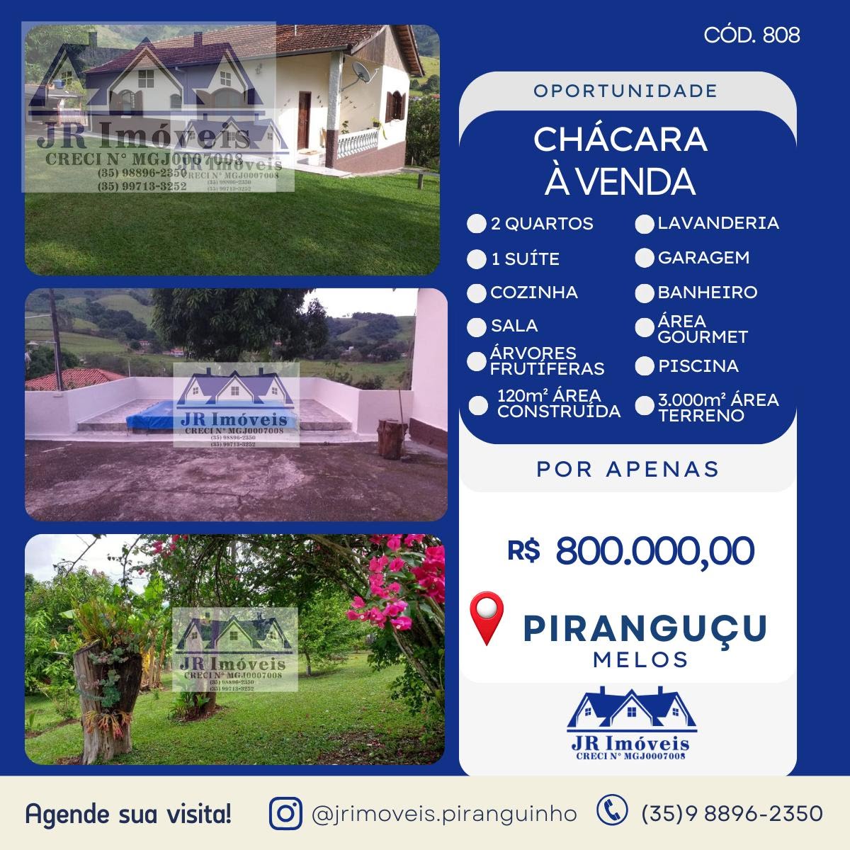 Rural à venda com 3000m² de terreno no Melos, Piranguçu — foto principal