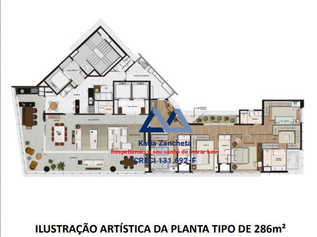 Apartamento à venda com 4 quartos, 4 suítes, 4 vagas e 286m² no Alto de Pinheiros, São Paulo (SP) — foto 6 de 8