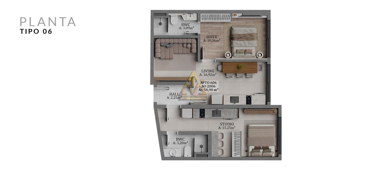 Studio à venda com 1 quarto, 1 suíte, 1 vaga e 44m² no Itajubá II, Barra Velha (SC) — foto 7 de 12