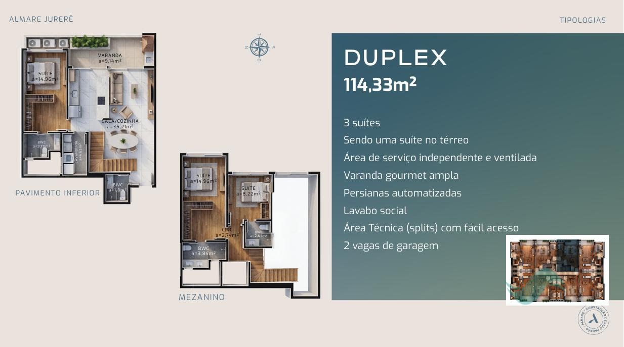 Apartamento à venda com 3 suítes, 2 vagas e 119m² no Jurerê, Florianópolis (SC) — foto 12 de 12