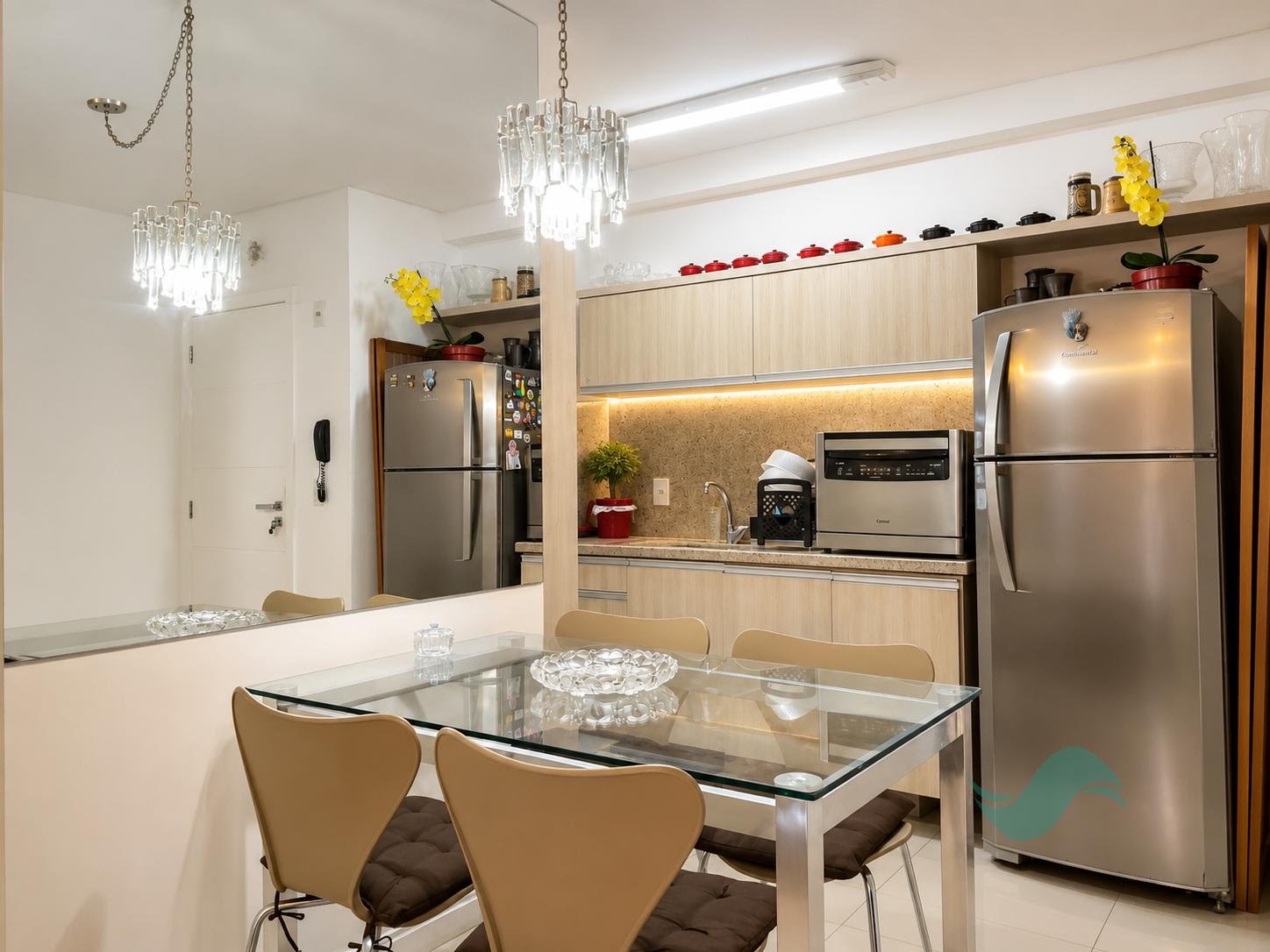 Cozinha e sala integrada